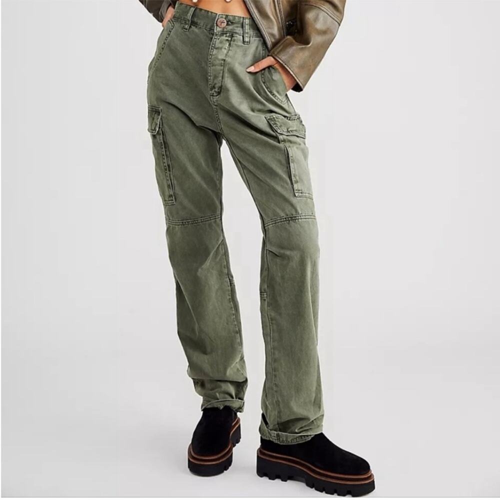 One Teaspoon Green Cargo Motion Khaki Pants Sz 27